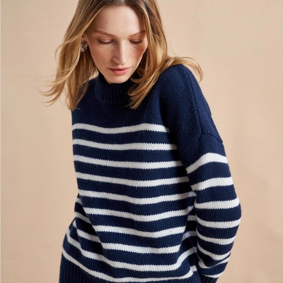 La Ligne Marin Navy and Cream Striped Sweater - Picture 2 of 2